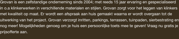 Grovan is een zelfstandige onderneming